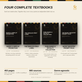 The four textbooks in the bundle: Radio & Airplay Promotion, Singles-First Label, Publishing & Royalty Collection, and the Music Industry Prompt Pack.