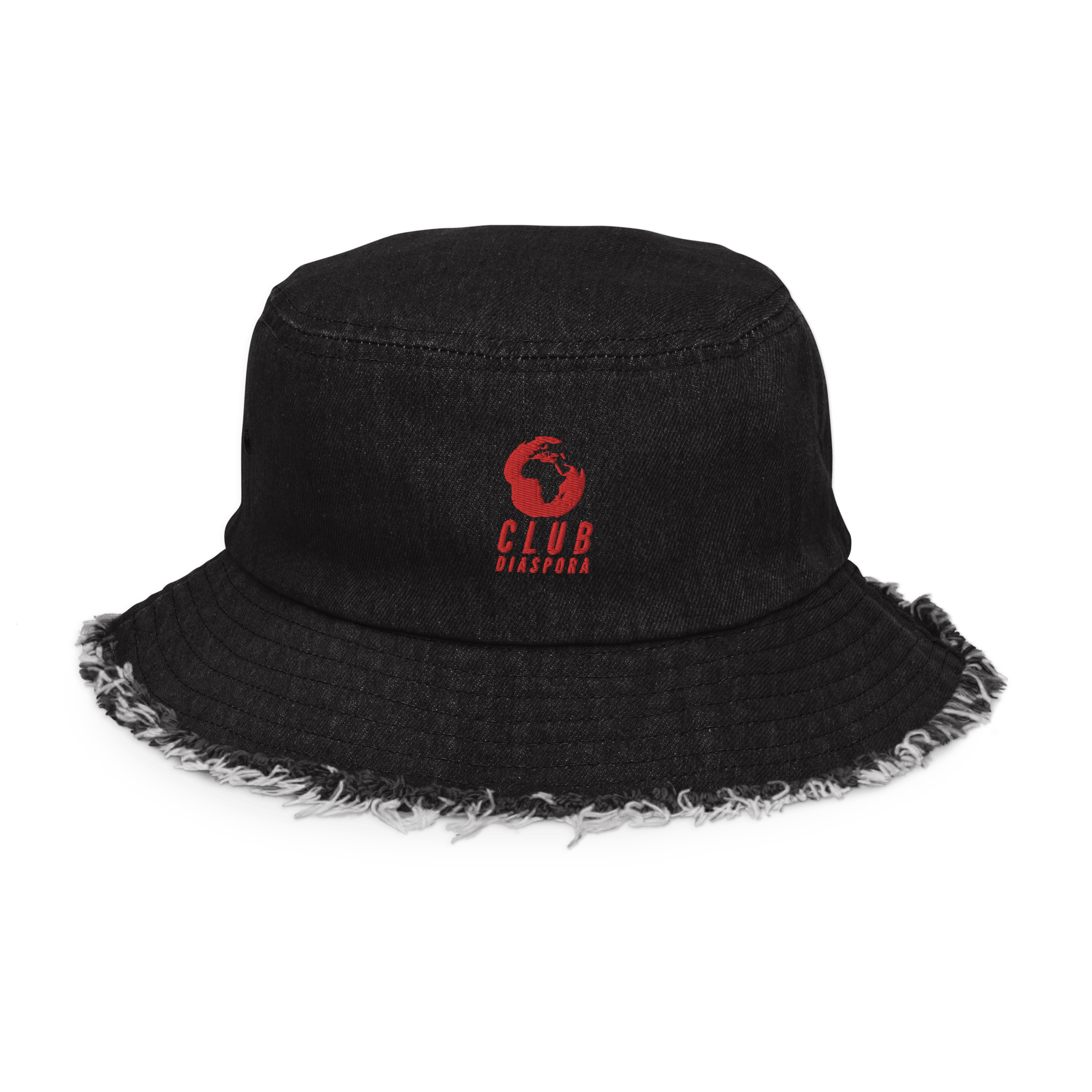 Club Diaspora Distressed Denim Bucket Hat - ClubDiaspora