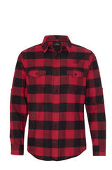 Club Diaspora Long Sleeve Flannel Red And Black - ClubDiaspora