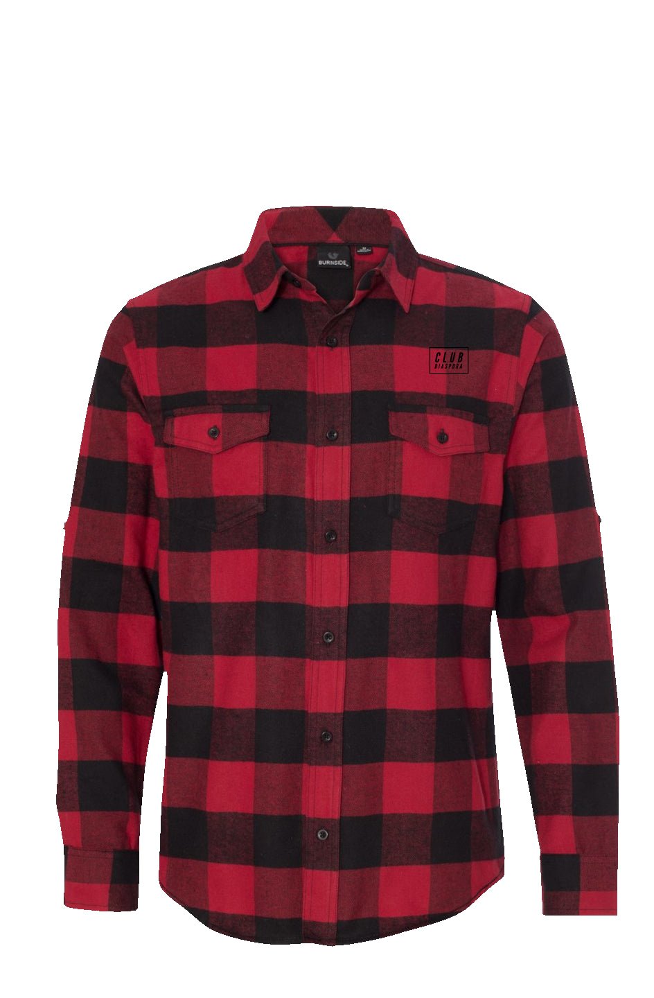 Club Diaspora Long Sleeve Flannel Red And Black - ClubDiaspora