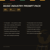 What's inside The Music Industry Prompt Pack — 25 role agents and 75 task prompts.