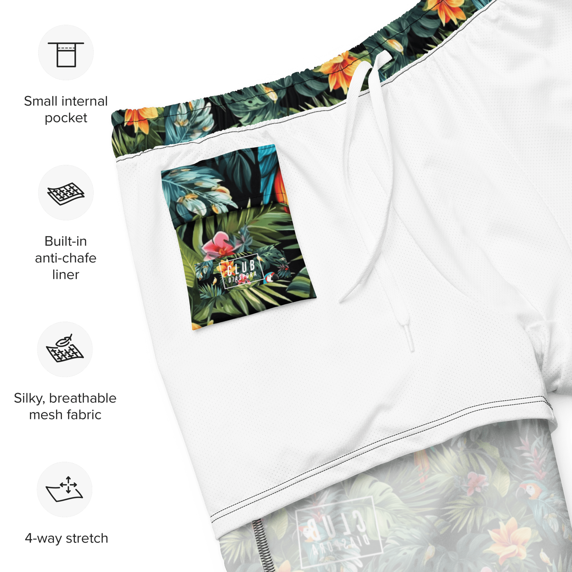 Tropical Swim Trunks - ClubDiaspora